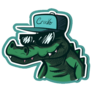 Hiphop Crocodile Wearing Sunglasses Sticker