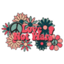 Hippie 70s Groovy Hand Drawn Love Not War! Sticker