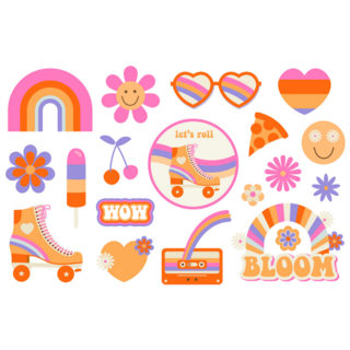 Hippie Girl Sticker Sheet