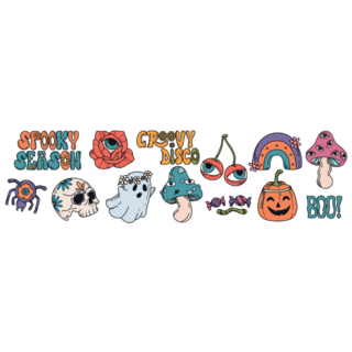 Hippie Halloween Sticker Sheet 