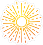 Hippie Sun Sticker