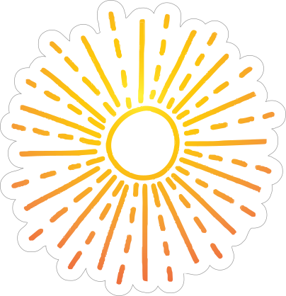 Hippie Sun Sticker