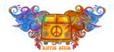 Hippie Van with Psychedelic Wings Sticker