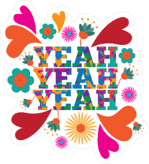 Hippie Yeah Yeah Yeah Sticker