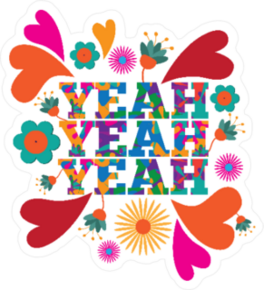 Hippie Yeah Yeah Yeah Sticker