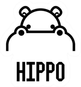 Hippo Head Lettering Sticker
