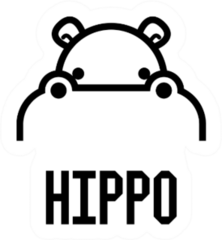 Hippo Head Lettering Sticker