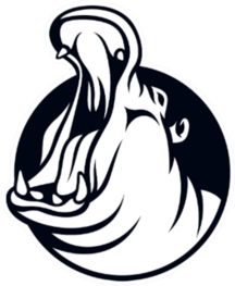 Hippo With The Mouth Opening Wide Sticker