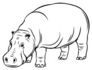 Hippopotamus Animal Icon Sticker