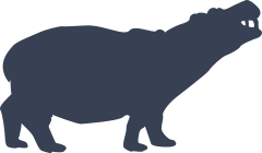 Hippopotamus Smiling Sticker