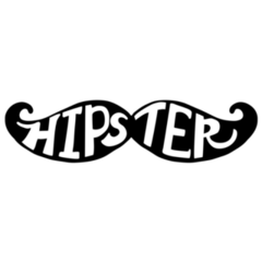 Hipster In Mustache Sticker