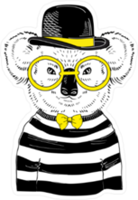 Hipster Koala Sticker