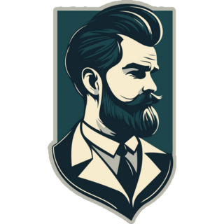 Hipster Man With Beard And Mustache Sticker
