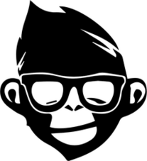 Hipster Monkey Sticker