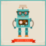 Hipster Robot Toy Sticker