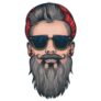 Hipster Santa Claus Sticker