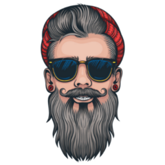 Hipster Santa Claus Sticker