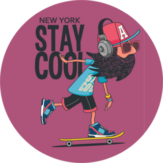 Hipster, Skater Design Sticker