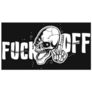 Hipster Skull Middle Finger Fuck Off Sticker