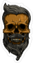 Hipster Skull With Mustache And Beard Sticker