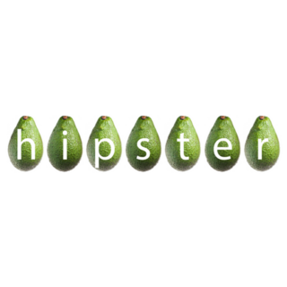 Hipster Spelled On Avocados Sticker