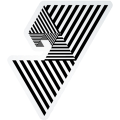Hipster Triangle Shape Sticker 