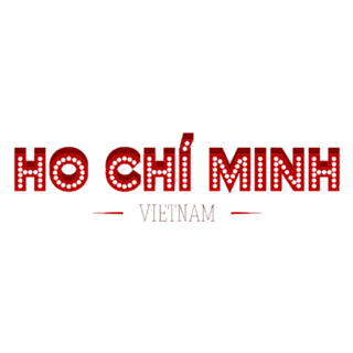 Ho Chi Minh Vietnam Typographic Sticker
