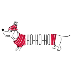 Ho Ho Ho Dachshund Sticker