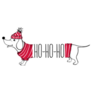 Ho Ho Ho Dachshund Sticker