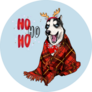 Ho Ho Ho Husky Sticker