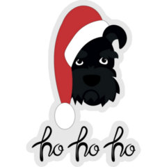 Ho Ho Ho Schnauzer Sticker