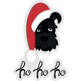 Ho Ho Ho Schnauzer Sticker