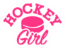 Hockey Girl In Pink Sticker