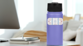 Hockey Ice Rink Sticker on a Water Bottle (New) example