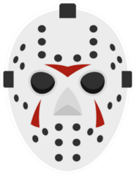 Hockey Mask Icon Sticker