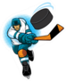 Hockey Player Cool Pop Art Style Sticker