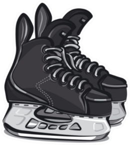 Hockey Skates Sticker