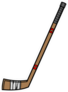 Hockey Stick Cartoon Sticker