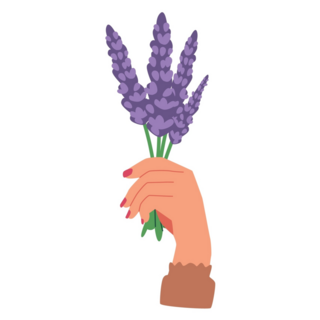 Holding Lavender Sticker