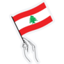 Holding Lebanon Flag Sticker