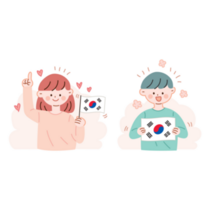 Holding Taegeukgi Sticker