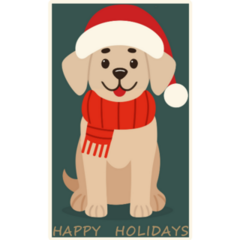 Holiday Labrador Sticker