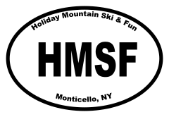 Holiday Mountain Ski & Fun Oval Sticker