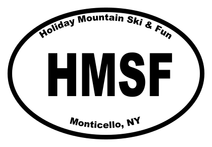 Holiday Mountain Ski & Fun Oval Sticker