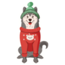 Holiday Sweater Husky Sticker