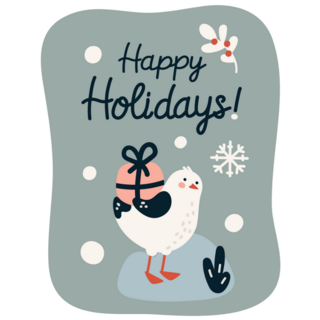 Holidays Seagull Sticker