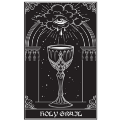 Holy Grail Goblet And Eye Of God Tarot Card Sticker