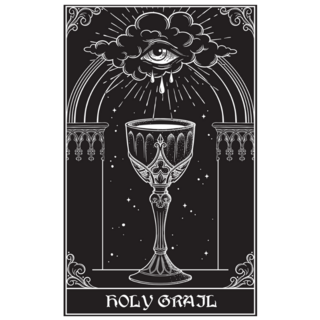 Holy Grail Goblet And Eye Of God Tarot Card Sticker