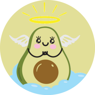 Holy Guacamole Cute Avocado In Cloud Sticker