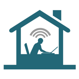 Home And Office Work From Home Concept Sticker